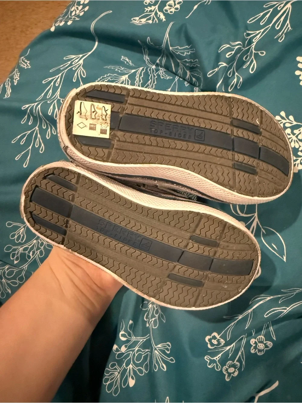 Sperry Kids' Canvas Boat Shoes with Navy Laces